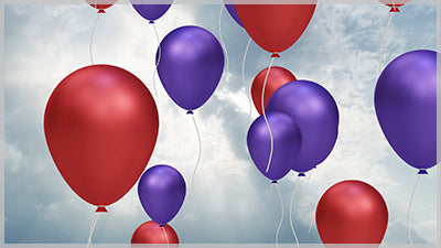 Balloons Purple and Red