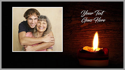 Candlelight Tribute Template, Styles, and Transitions for Photopia