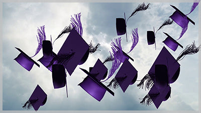 Grad Cap Toss - Purple