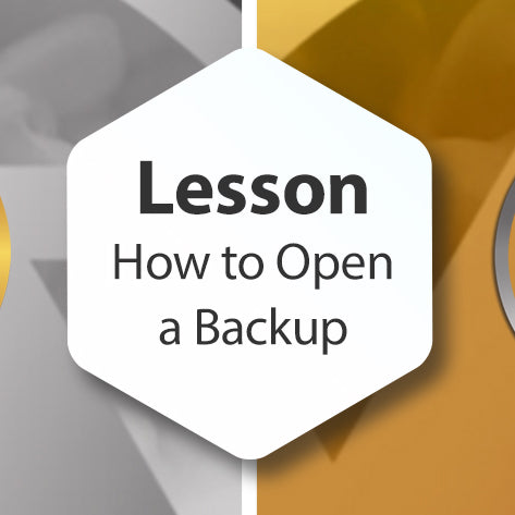 Lesson - How to Open a Backup