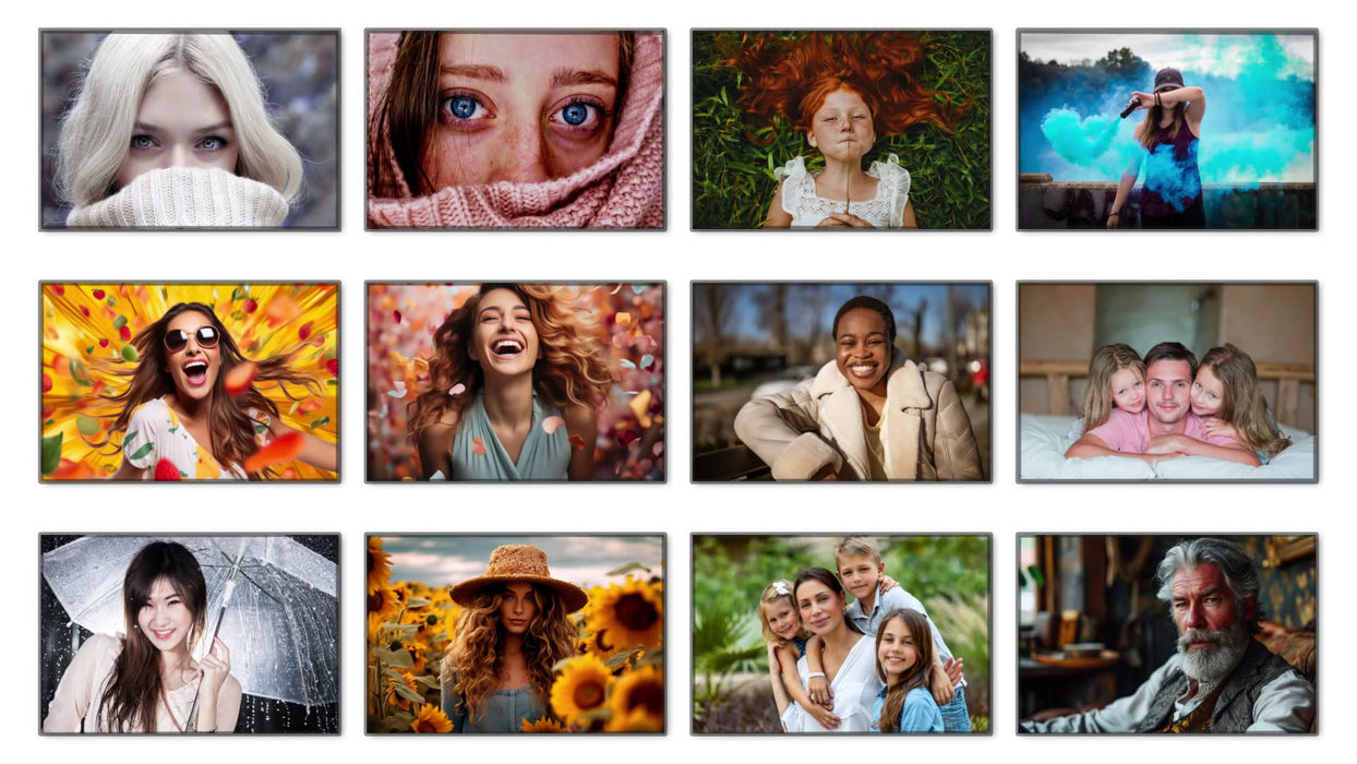 21 and 12 Reflection Grid Templates for Photopia