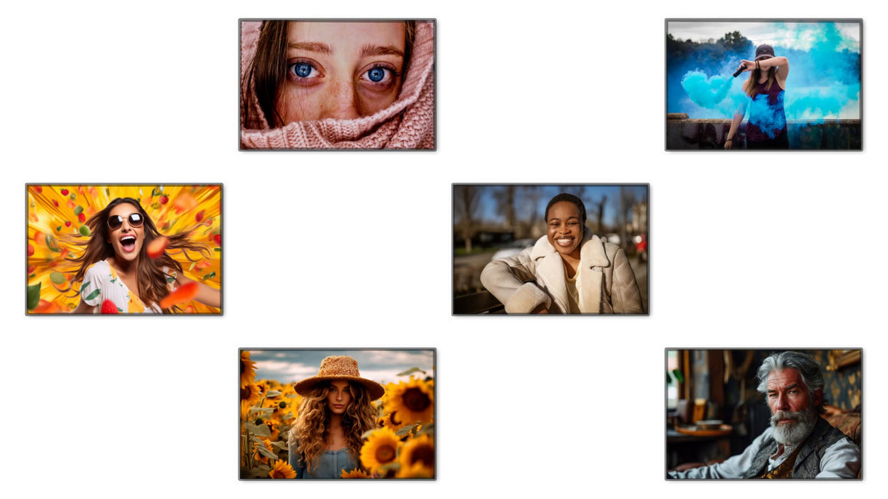 21 and 12 Reflection Grid Templates for Photopia