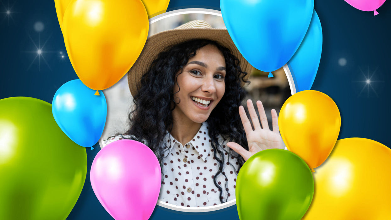 Birthday Balloons Slide Style for Photopia
