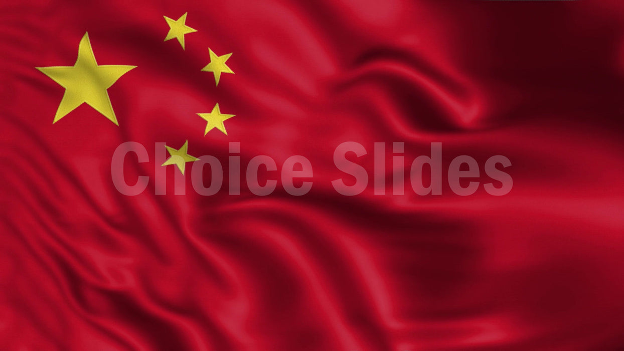China Flag Looping Video Background