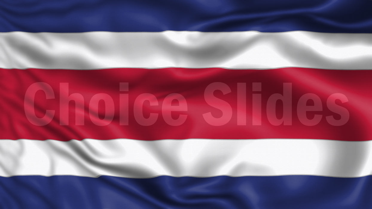 Costa Rica Flag Looping Video Background