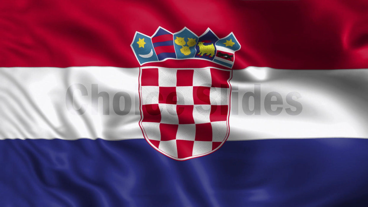 Croatia Flag Looping Video Background