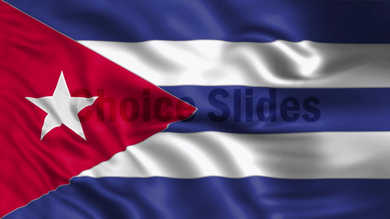 Cuba Flag Looping Video Background