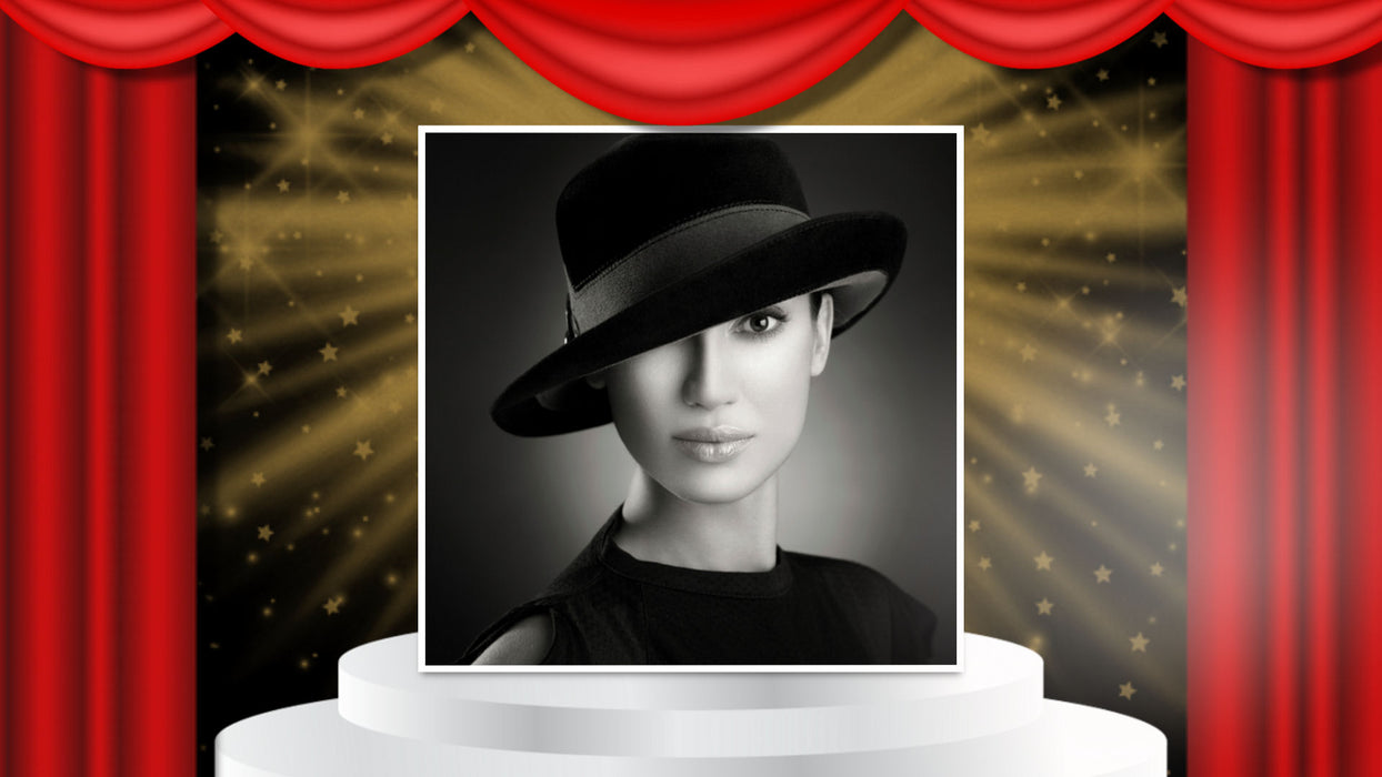 Curtain Open Title Slide for Photopia