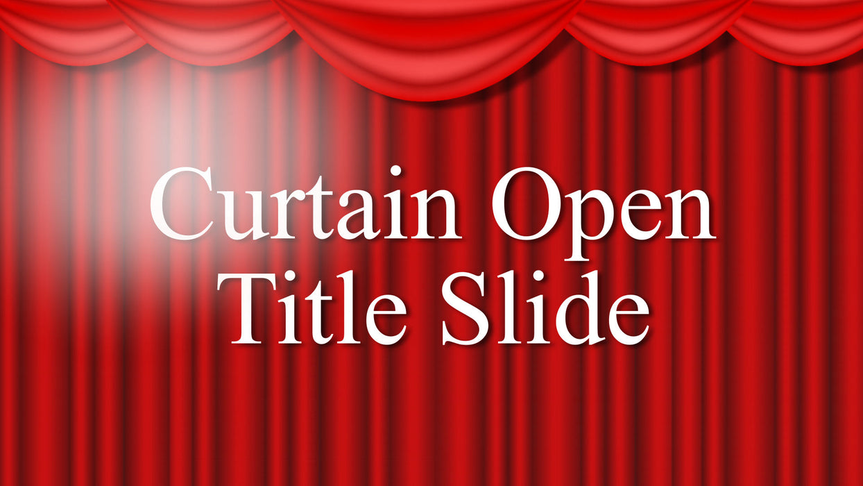 Curtain Open Title Slide for Photopia