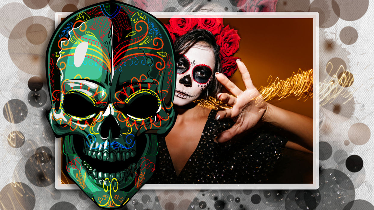 Día de los Muertos Sugar Skull Transition for Photopia