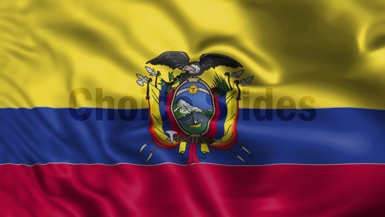 Ecuador Flag Looping Video Background
