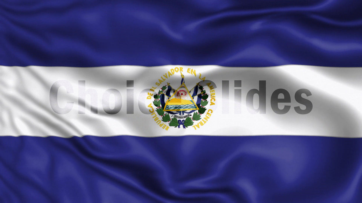 El Salvador Flag Looping Video Background