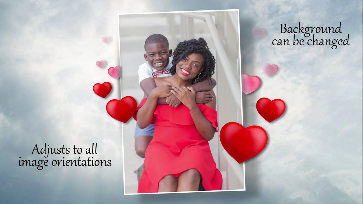 Hugged by Hearts Slide Style for Photopia