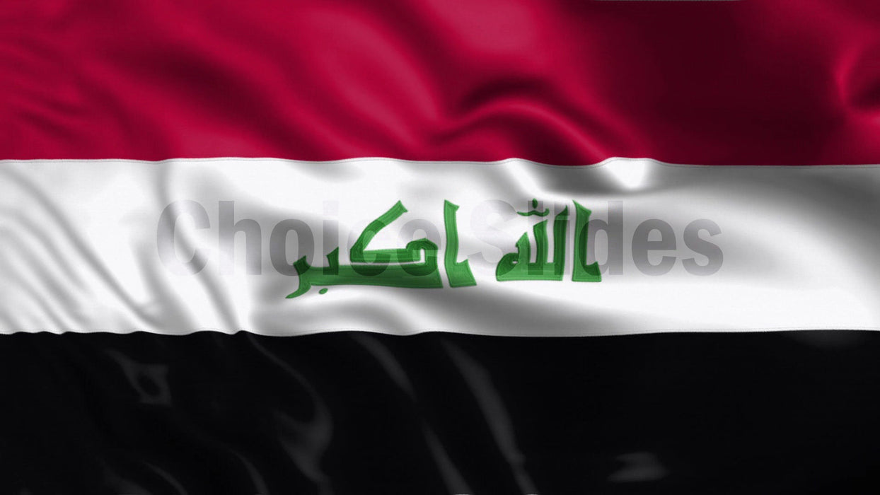 Iraq Flag Looping Video Background