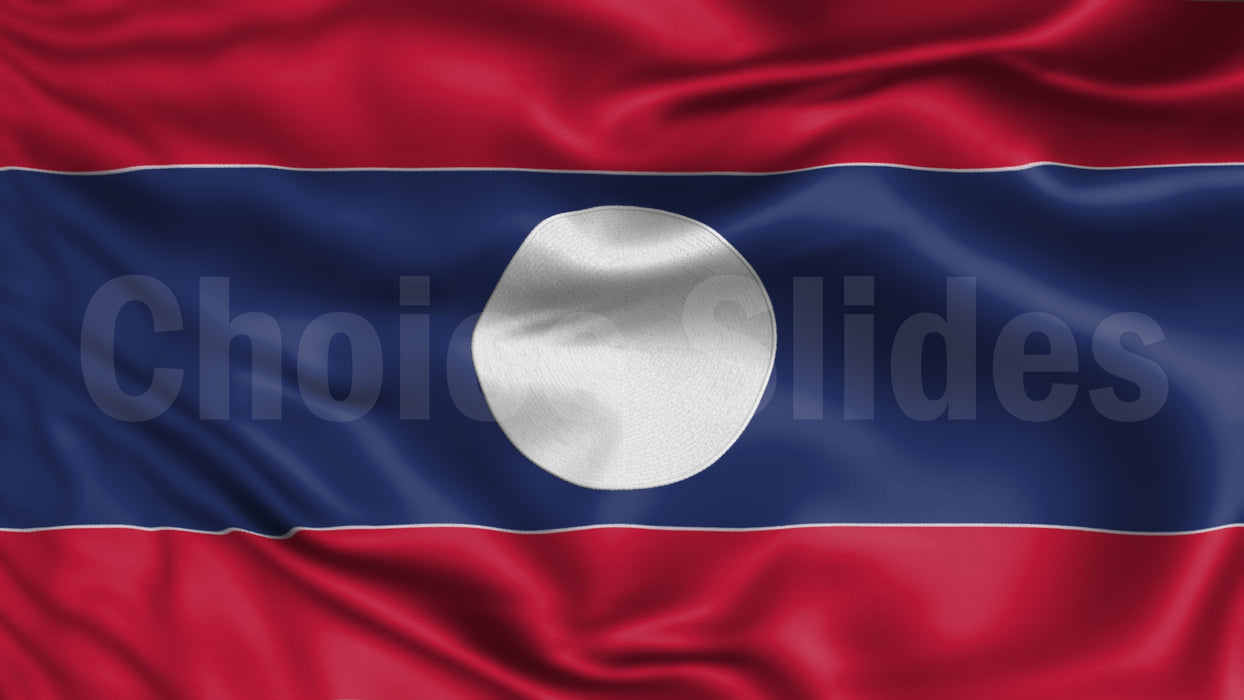 Laos Flag Looping Video Background