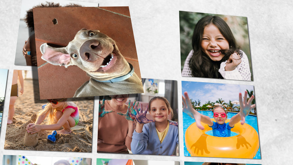 Mosaic Photo Reveal Template for Photopia
