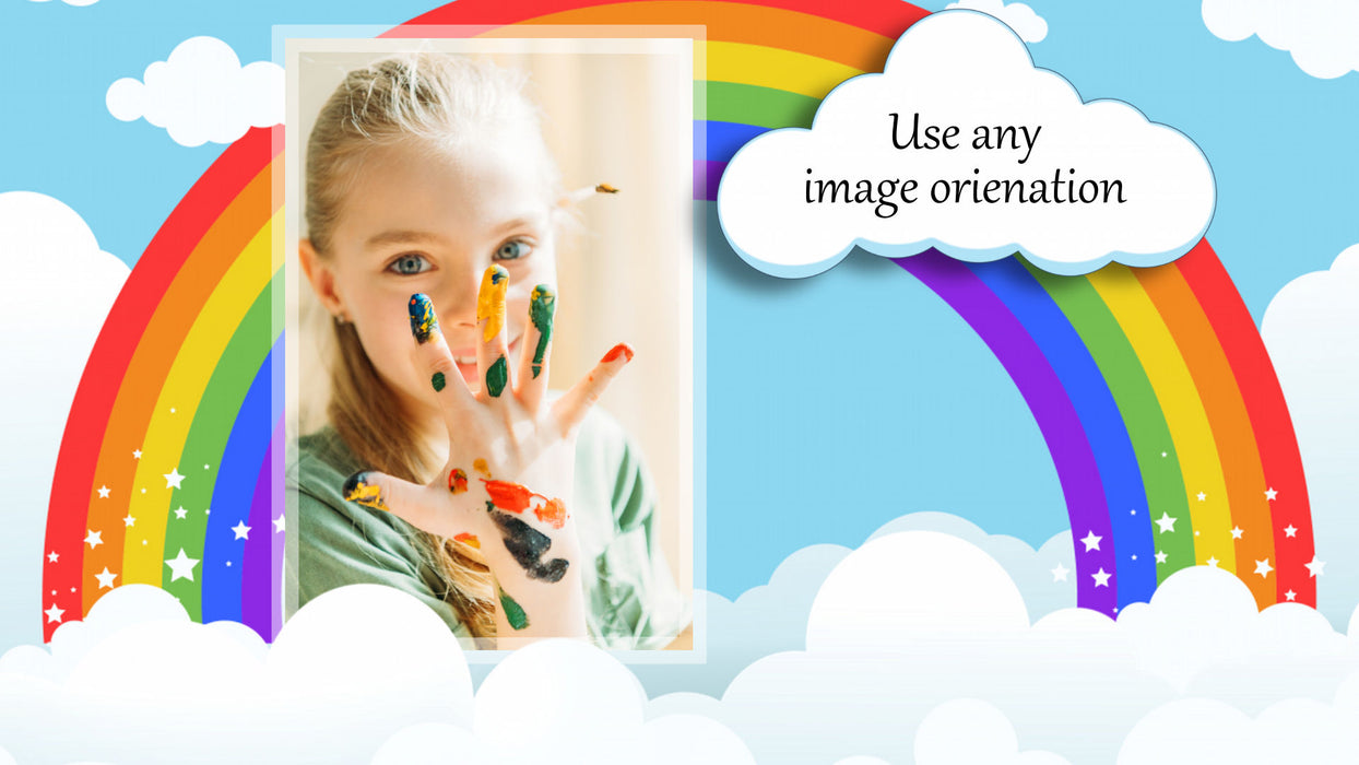 Rainbow and Clouds Slide Style for Photopia