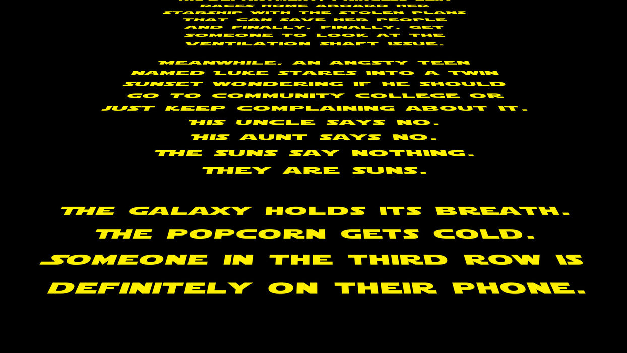 Star Jedi Title Slide for Photopia