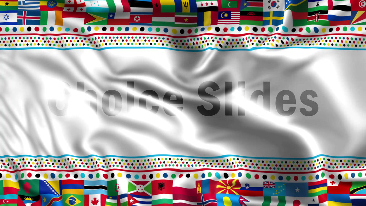 World Flags Banner Looping Video Background