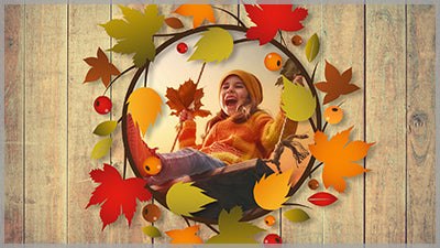 Autumn Wreath Title Slide for Photopia