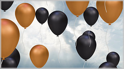 Balloons Black and Orange