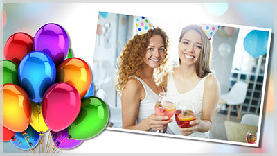 Birthday Mylar Balloons Slide Style for Photopia