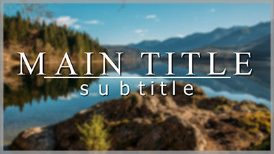 Simple Masked Title Slide Style