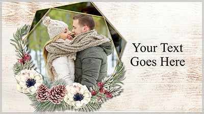 Winter Floral Wreath Title Slide for Photopia